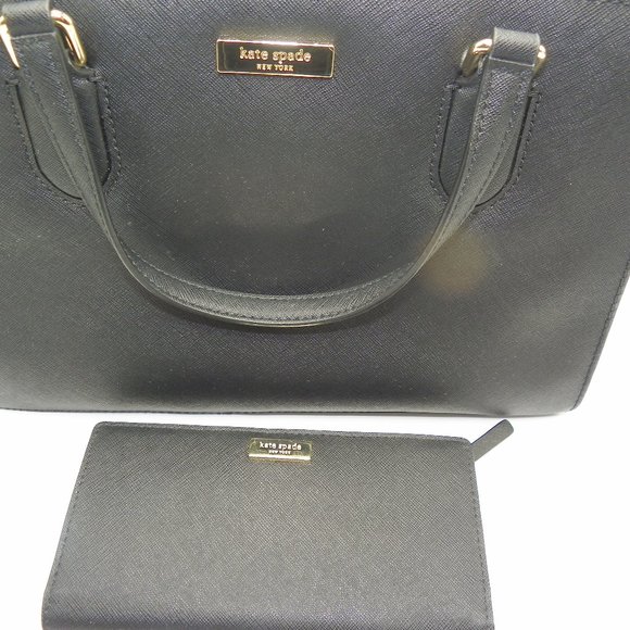 NWOT KATE SPADE BLK SATCHEL W/MATCHING WALLET COA - Picture 2 of 9